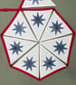 Star Bunting- Handmade Linoprint 