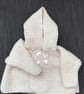 Moss stitch baby hooded jacket - Image 1
