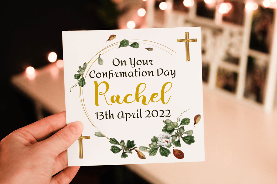 Confirmation Day Card, Confirmation Card, Congratulations for Confirmation