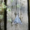 Midsummer moth recycled silver pendant