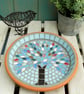 Winter Jewel Tree Mosaic Garden Bird Bath - Image 1