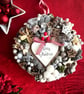 Woodland rustic Christmas wreath Scandinavian winter dried foraged wall hanging  - Image 1