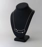Recycled Sterling Silver Abstract Wire Form And Silver Nugget Necklace  - Image 5