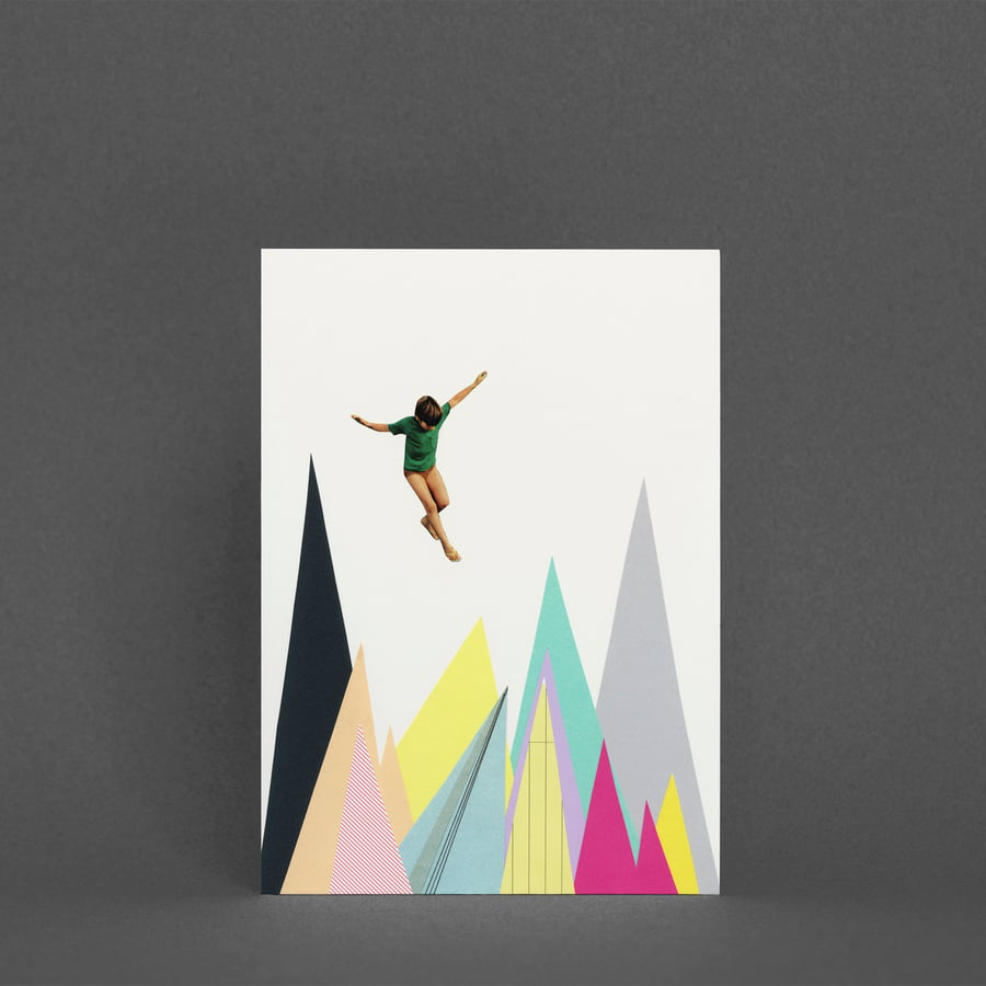 Abstract Mountain Card - Mountain Jump