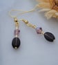 Purple & gold earrings - Image 2