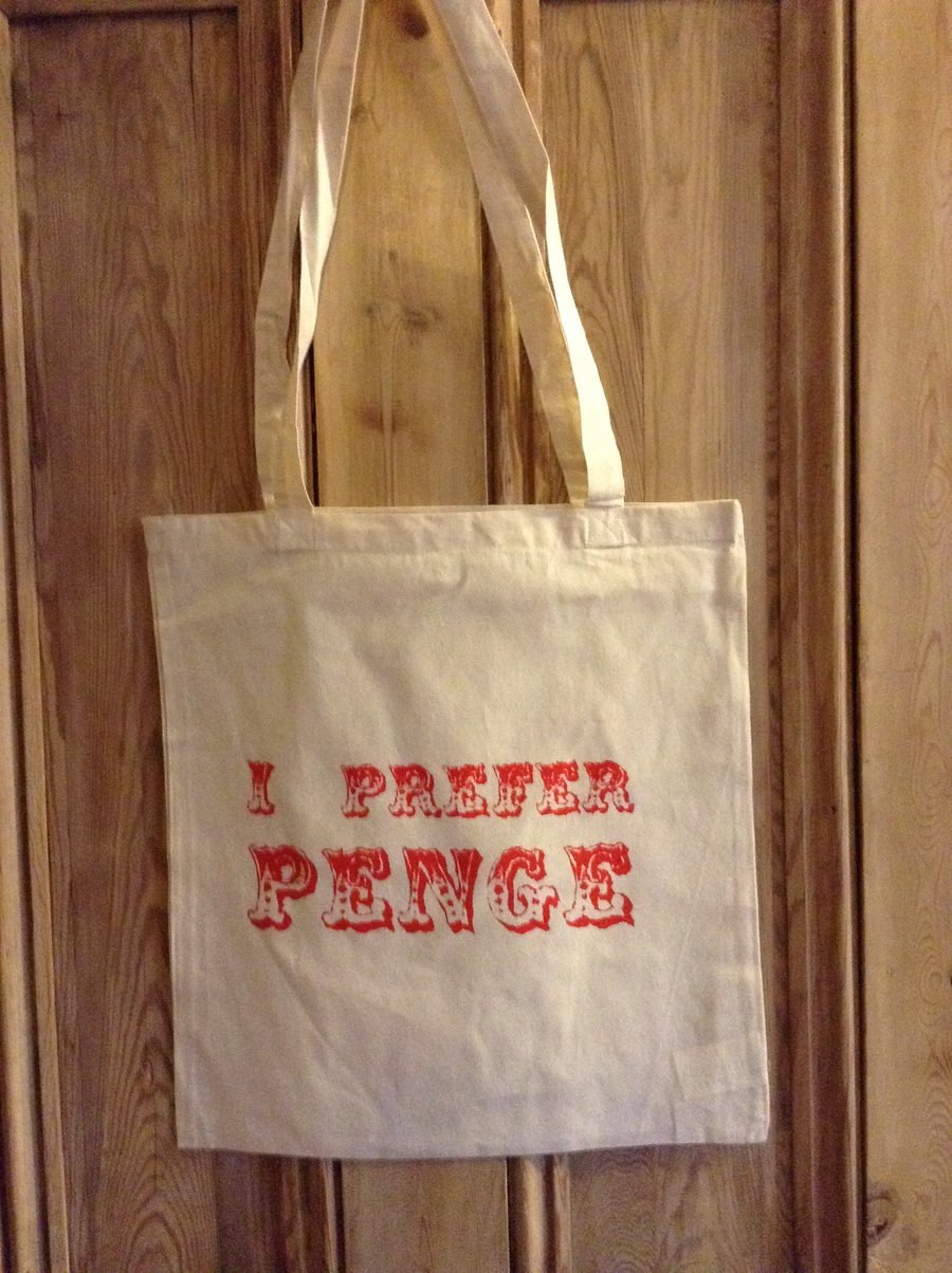 I Prefer Penge tote bag