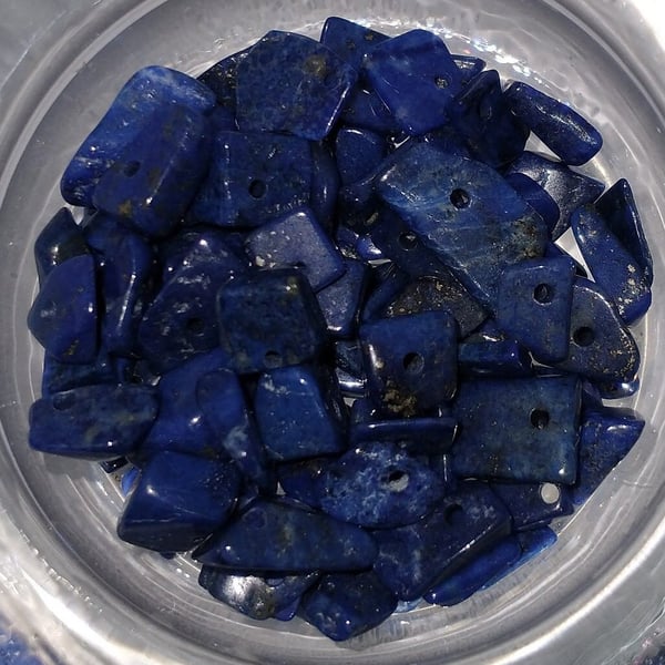 Semi Precious Stone Tumble Chips Blues Green x approx 30