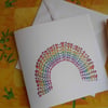 Personalised Rainbow Hearts Greeting Card