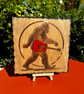 Rock Yeti bespoke wooden plaque 