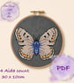 Adonis blue male and Female counted  cross stitch pattern digital - emailed - Image 3