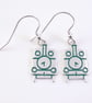 Steam Train Drop Earrings, Silver Railway Jewellery, Handmade Train Gift - Image 1