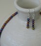 Rainbow Haematite and Sterling Silver Drop Earrings - Image 3