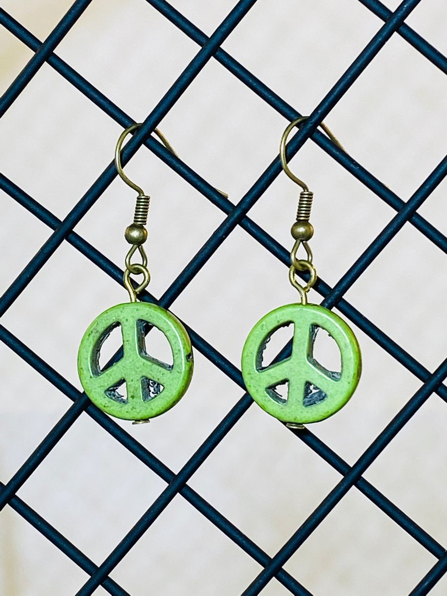 Green CND earrings 