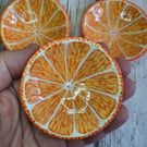 Orange half mini trinket dish, small