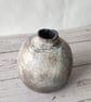 Hand Built 'Calm' Clay Globe Bud Vase, Hand Painted Smoke Fired Style Vessel - Image 5