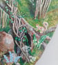 'Woodland Sheep' Original Painting on Welsh Slate - Image 3