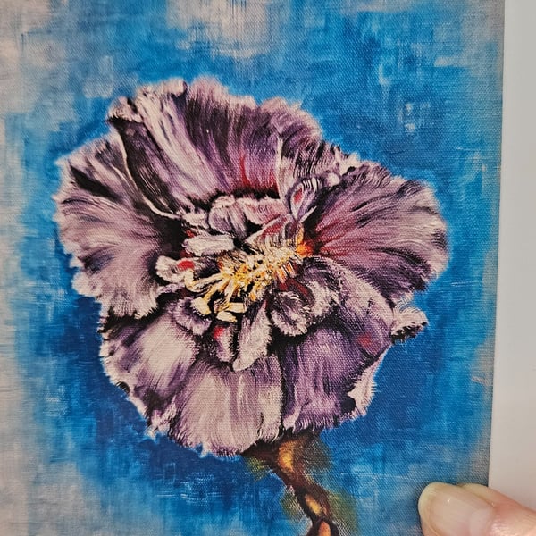Purple Bloom blank card 6 x 4"