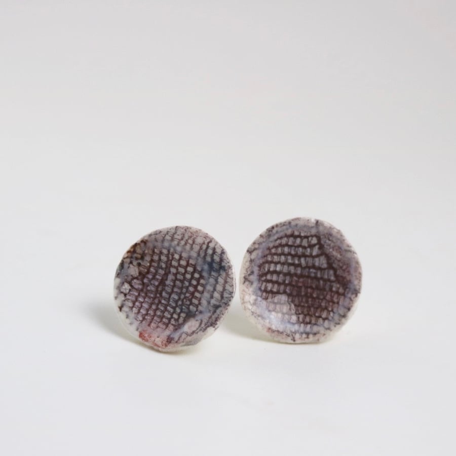 Plum Porcelain Earrings