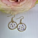 Handmade Resin Earrings with Real Preserved Flowers Floral Jewelry Gift