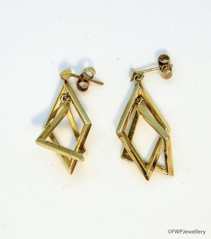 Gold butterfly Clip Earrings