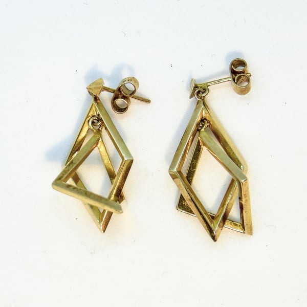 Gold butterfly Clip Earrings