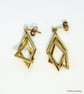 Gold butterfly Clip Earrings