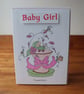 New Baby cake Card Girl. - Image 1