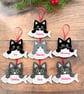 Cat With Fish Hanging Decoration Personalised Gift