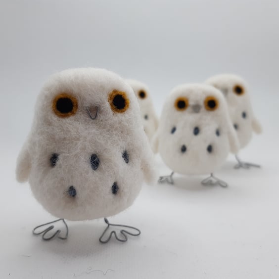 Snowy Hootie - little snowy owl ornament