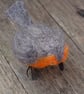 Needle Felt Robin - wool textile art  - Image 3