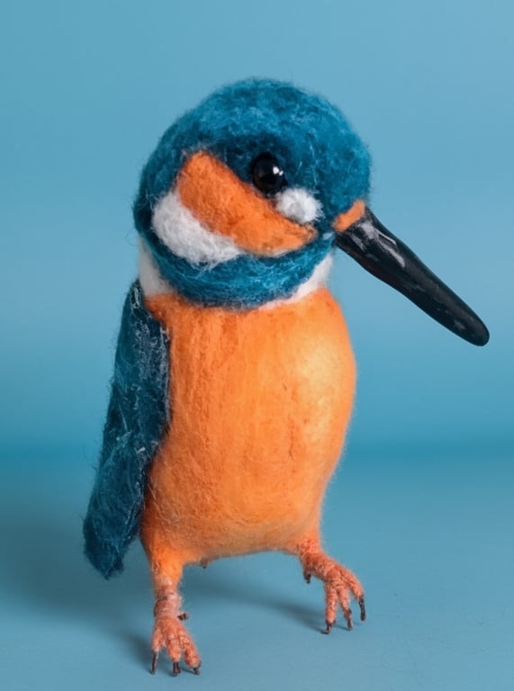 Needle felted Kingfisher 