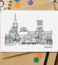 Norwich Skyline Greetings Card - Image 1