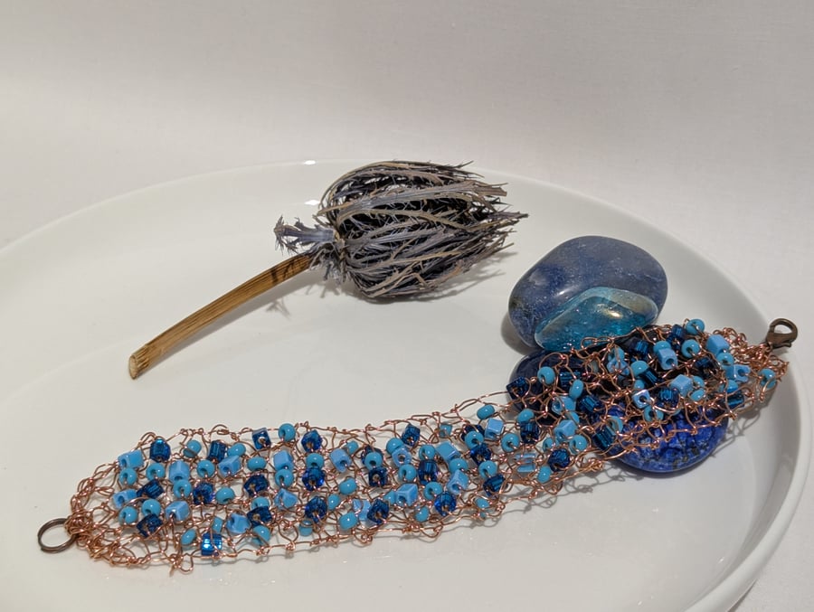 Knitted Copper Wire Bracelet