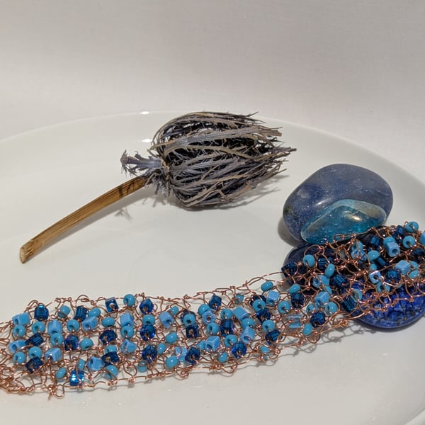 Knitted Copper Wire Bracelet