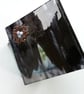 Garden shed tea light cover, fused glass candle cover, anniversary gift.  - Image 4
