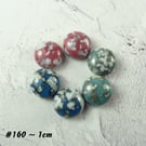 3 pairs of art glass 1cm cabochons for jewellery making, crafting (160)