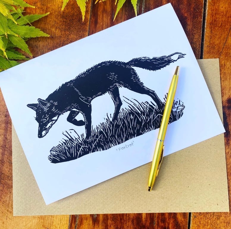 Fox greetings card
