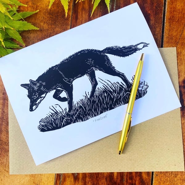 Fox greetings card