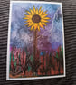 Sunflower in a Storm:  A4 art print  - Image 1