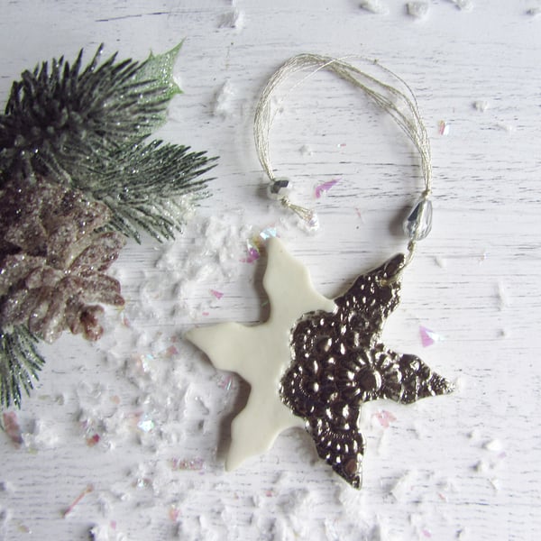 Christmas Decoration - Platinum Snowflake