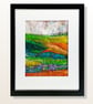 Felt and stitch landscape, Over the fells to home, original wall art