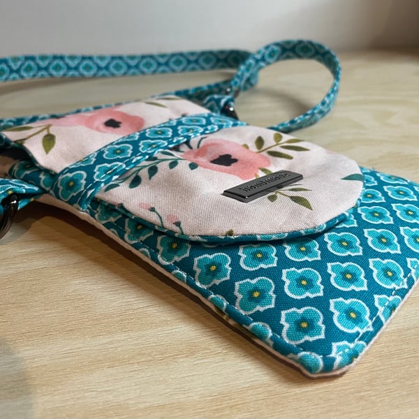 Fabric Cross body phone pouch 