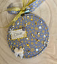 Personalised Gold Star Bauble - Handmade Grey Ornament - Image 3