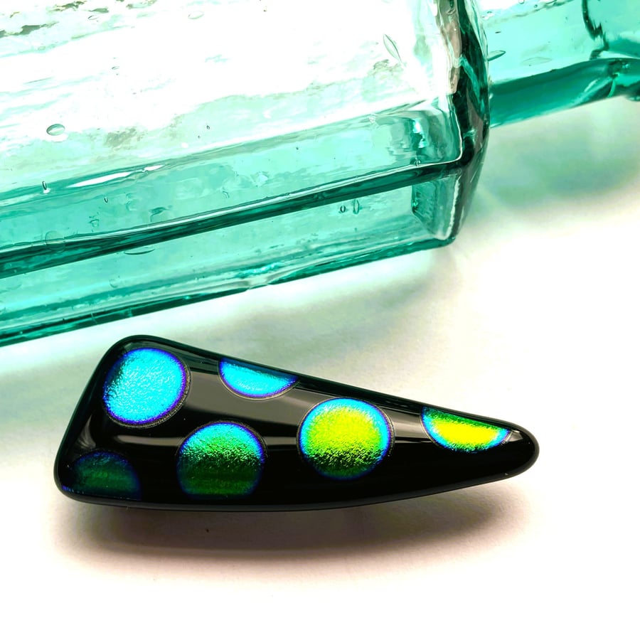 Spotty Dotty Dramatic Dichroic Brooch