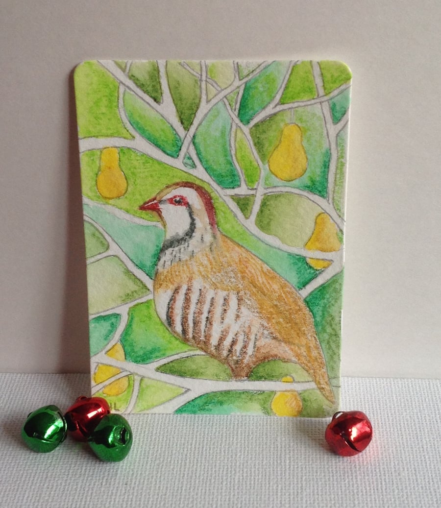 A Partridge In A Pear Tree Christmas ACEO