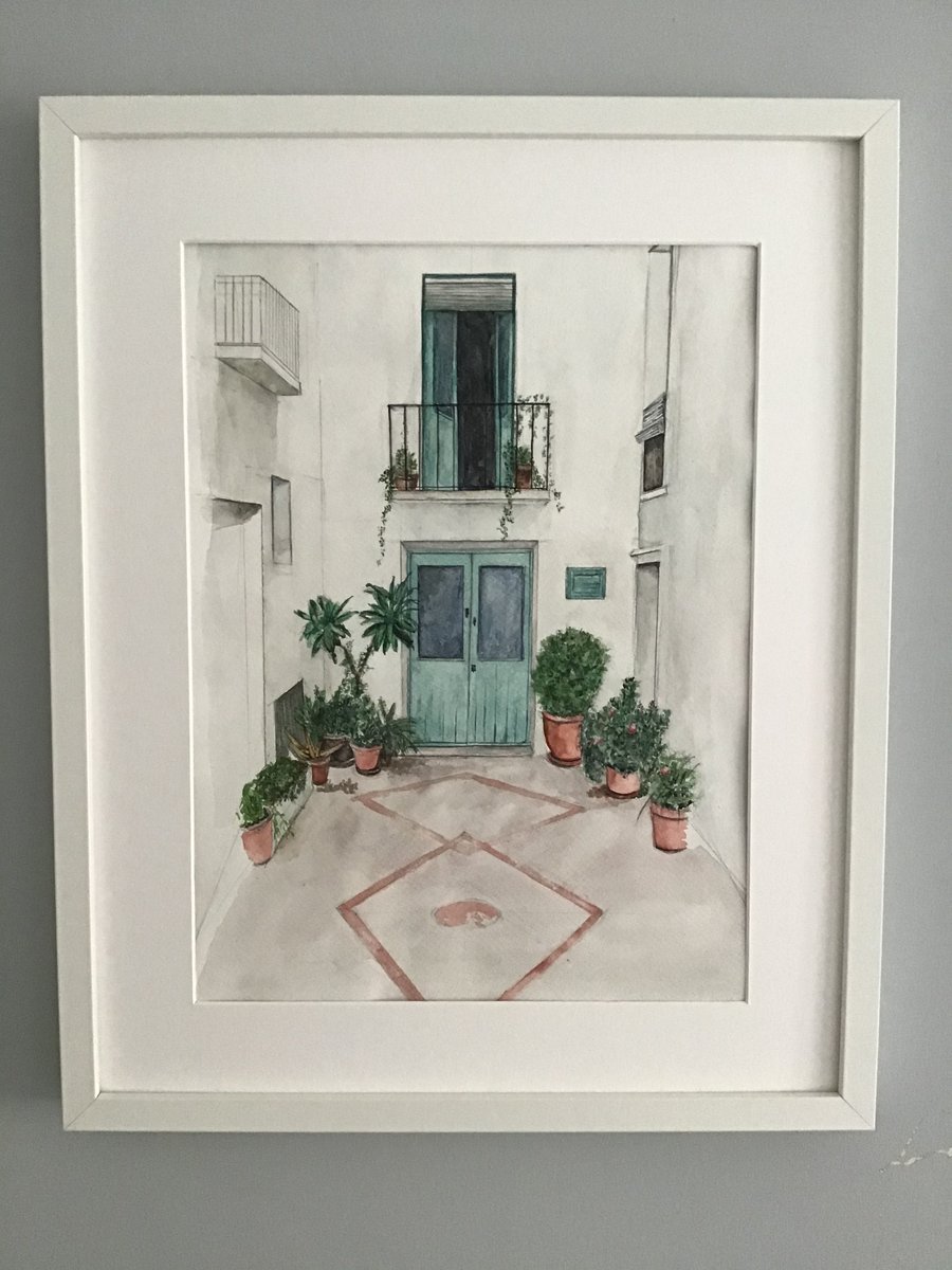 Spanish Courtyard - Original Watercolour Painting