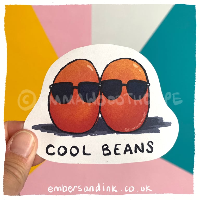 Cool Beans Paper Sticker