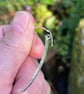 Large silver hammered hoop earrings - Image 4
