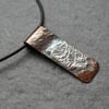  Vintage Copper With Sterling Silver Bar Necklace