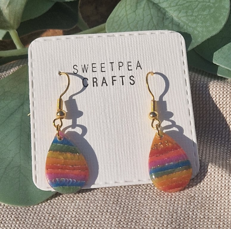 Polymer Clay Earrings: Spectrum